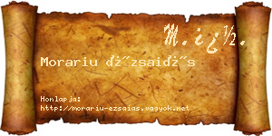 Morariu Ézsaiás névjegykártya